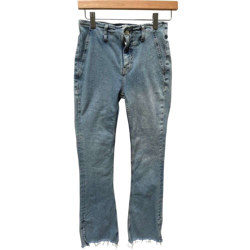 Free People We the free Denim level slit slim flare jeans Size 26